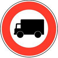 Signaalbord - B8 - Verboden toegang voor voertuigen bestemd voor het vervoer van goederen