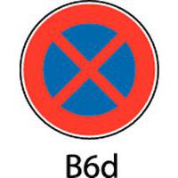 Signaalbord - B6d - Verboden stil te staan en te parkeren
