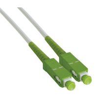 Glasvezelkabel draadbrug Simplex OS2 SC-APC/SC-UPC wit 10 m
