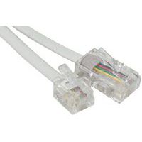 Cordon téléphonique RJ11 vers RJ45 Blanc - 15.00M