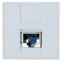 Plastron 45X45 droit 1 port RJ45 cat 6A stp