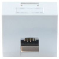 Plastron 45X45 incline 30° 1 port RJ45 cat 6A stp