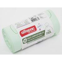 Sac poubelle compostable pour déchet organiques 110 L - Alfapac