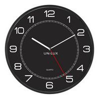 Wandklok quartz MEGA zwart - UNILUX