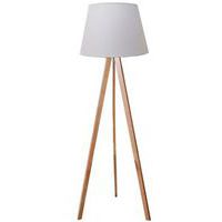 Vloerlamp TOOKA wit/bamboe - UNILUX