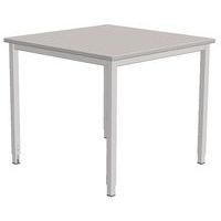 Bureau droit Combi-Classic - Gris - Piètement ajustable