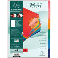 Intercalaires carte lustrée 225g avec onglets 6 positions A4