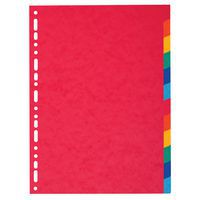 Intercalaires carte 220g 12 positions - a4
