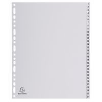 Tabblad bedrukte tabs grijs pp 31 tabs 1 tot 31 A4 Exacompta