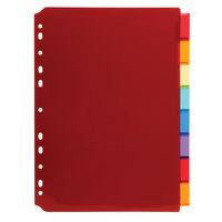 Intercalaires pp couleur avec porte étiquette a4 8 positions
