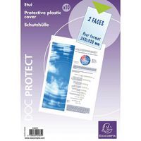 Sachet 10 étuis de protection simples pvc lisse A4 maxi - Exacompta
