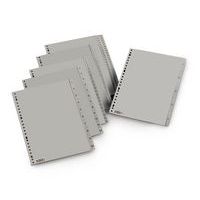 Tabblad A4 cijfers PP 120 micron grijs 23-gaats
