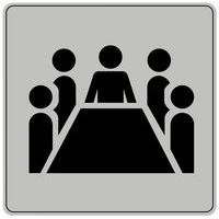 Pictogram van polystyreen ISO 7001 - Conferentieruimte