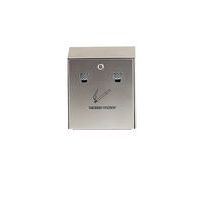 Cendrier mural en acier inoxydable - 5 l