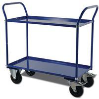 Trolley 2 metalen plateaus 400 KG