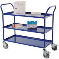 Trolley 3 metalen plateaus 250 KG