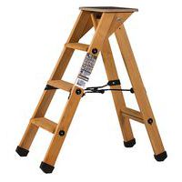 Professionele houten trapladder Lyonnais - 3 tot 6 treden - Duarib
