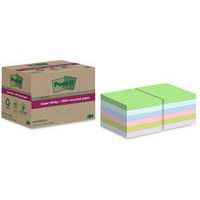 Memo Super Sticky gerecycled 76x76 mm 12 blokken assorti