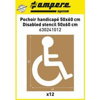 Pochoirs en carton huile handicape 50x60 cm - Ampere System