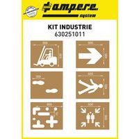 Herbruikbare kartonnen sjablonen, geolied - Industrie 6 vellen - Ampere System