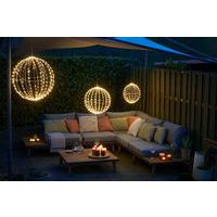 Decoratieve witte led-kerstbal met timer