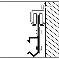 fixation sous monorailPour les portes coulissantes, il convient de prévoir un monorail dont la longueur sera égale à 2 fois la largeur de la porte. fixation sous monorailPour les portes coulissantes, il convient de prévoir un monorail dont la longueur sera égale à 2 fois la largeur de la porte.