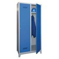 Vestiaire monobloc Medium 400 - Sur pieds - Industrie propre - Serrure à clé - 2 colonnes