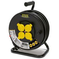 Kabelhaspel bouwplaats standaard schuko. 4 stopcontacten IP44 - Stak