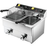 Friteuse électrique à 2 cuves embouties - Matfer