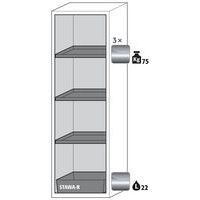 Veiligheidskast S-CLASSIC-90 - deur en opvangbak - Asecos