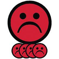 Impressiemagneetfolie 'Face', rood, set van 5 - Smit Visual