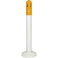 Cendrier sur pied cigarette - Blanc/orange - Probbax