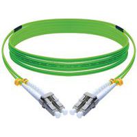 Duplex jumper 2,0 mm OM5 LC-UPC/LC-UPC groen - 2 m