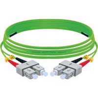 Jarretière duplex 2.0 mm OM5 SC-UPC/SC-UPC vert - 3 m