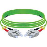 Jarretière duplex 2.0 mm OM5 SC-UPC/SC-UPC vert - 5 m