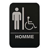Pictogram Herentoilet - hard PVC - Zwart
