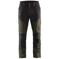Service werkbroek met stretch 1456 - groen/zwart