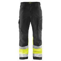 Pantalon softshell haute visibilité noir/jaune fluorescent
