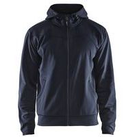 Hoodie met rits 3363 - marineblauw/zwart