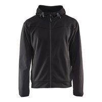 Hoodie met rits 3363 - zwart/donkergrijs