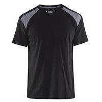 T-shirt Bi-Colour 3379 - zwart/grijs