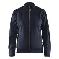 Service sweatshirt Dames met rits 3394 - marineblauw/zwart