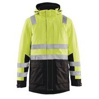 Parka haute visibilité jaune fluorescent/noir