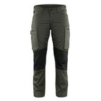Service werkbroek Dames stretch 7159 - army groen/zwart