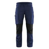 Service werkbroek Dames stretch 7159 - marineblauw/zwart