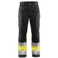 Werkbroek Dames High Vis met stretch 7161 - marineblauw/geel