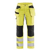 Werkbroek Dames High Vis met stretch 7163 - Geel/zwart
