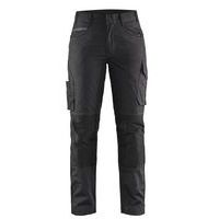 Pantalon services stretch femme noir/gris foncé
