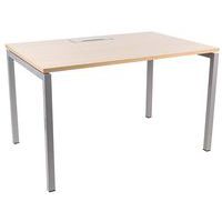 Recht bureau Misao - U-poten, eiken/aluminium - Manutan Expert