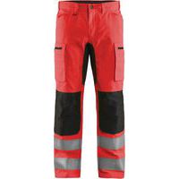 Werkbroek hoge zichtbaarheid - rood/zwart - Blåkläder